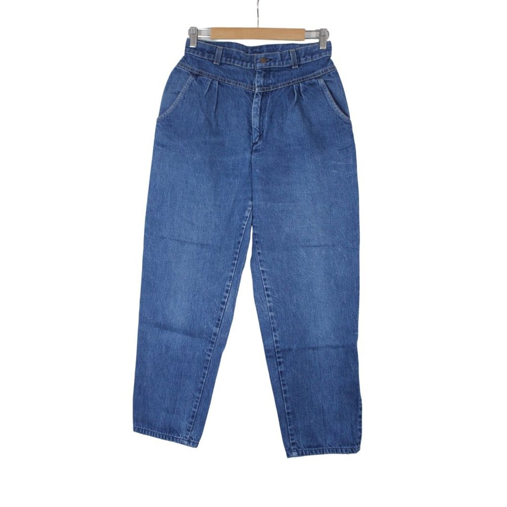 Levi's white tab women's vintage pleated front‎ high rise tapered leg mom jeans